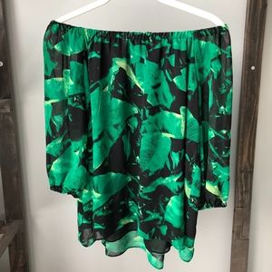 Vince Camuto Havana Print Off-Shoulder Blouse